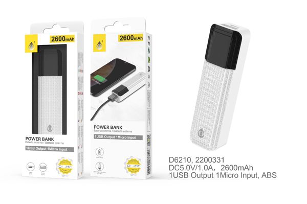 Powerbank Portátil Sorlax D6210 Branco