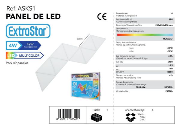SMART LIGHT PANELS PACKX9 LEDDIY