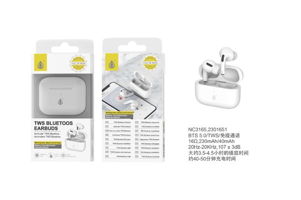 Fones de ouvido Bluetooth TWS BTS 5.0 NC3165