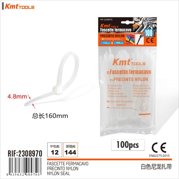 Abracadeira De Nylon Branco 4.8*160mm 100pcs