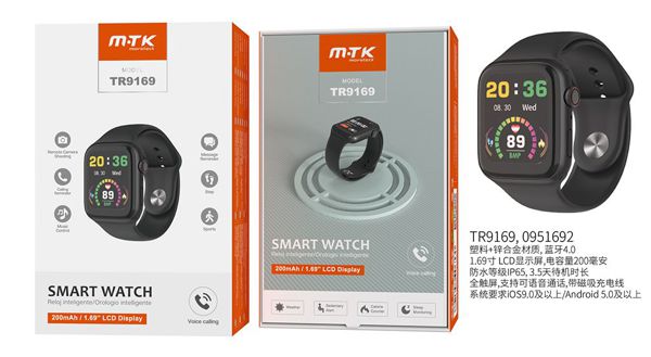 Relógio inteligente Preto