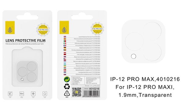 Protetor de vidro para câmeras iPhone 12 Pro Max (6.7 Pulgadas)