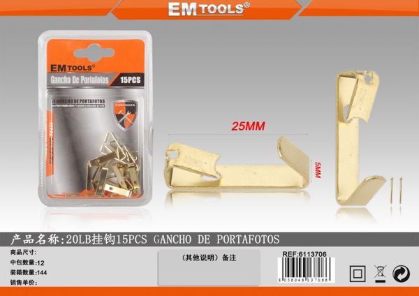 Gancho De Quadro 14pcs 20lb