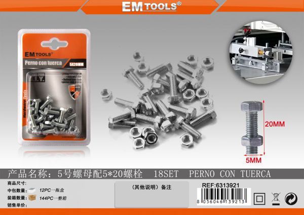 Parafuso Com Porca Conjunto 5 18sets