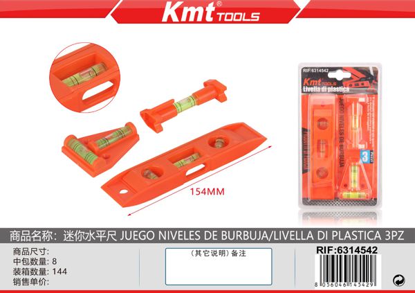 Conjunto Níveis de Bolhas 3PCS