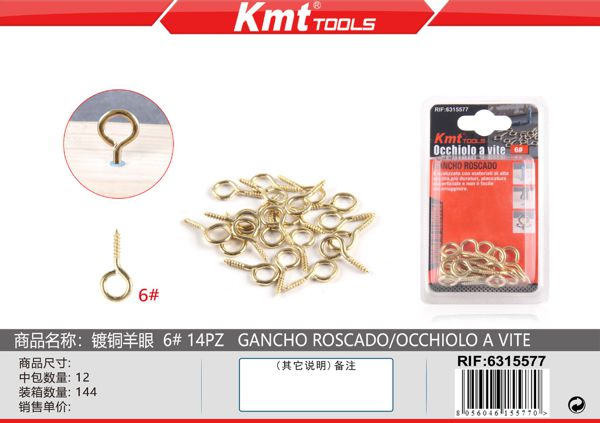 Gancho Fechado 6# 14pcs