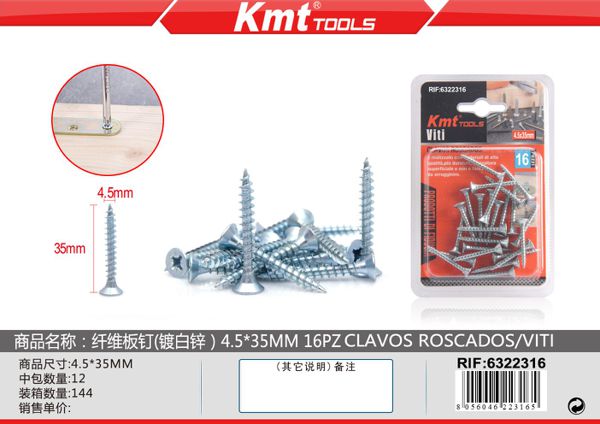 Parafuso 4.5*35mm 16pcs