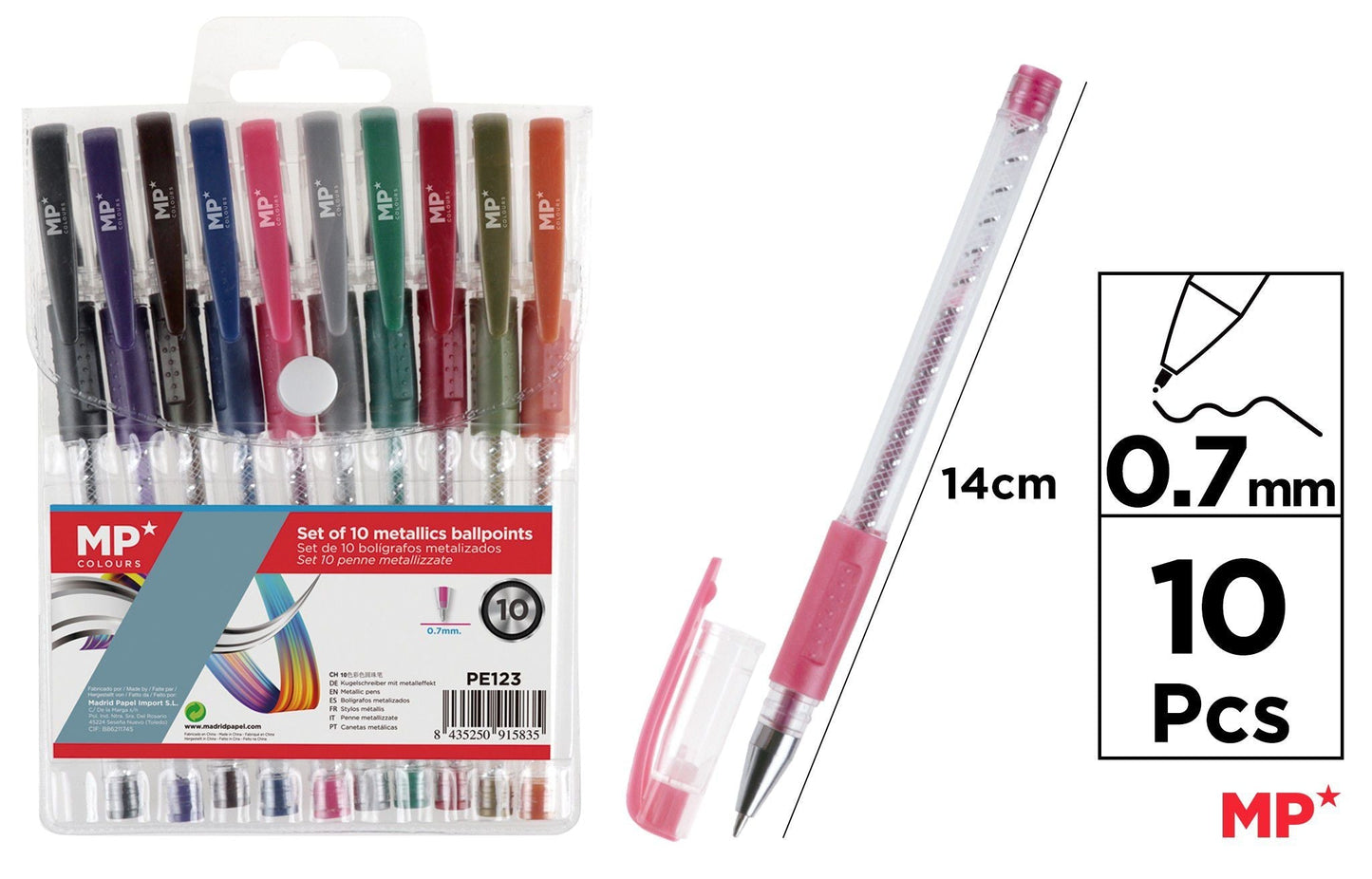 CANETAS METALIZADOS 10 COLORES