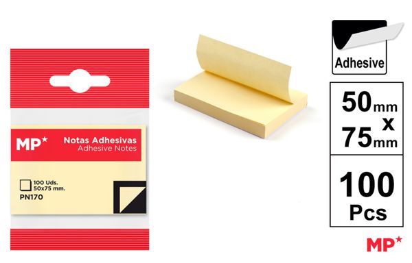 NOTAS ADESIVAS 50X75MM 100 PAGINAS