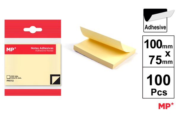 NOTAS ADESIVAS 100X75MM 100 PAGINAS