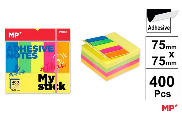 NOTAS ADESIVAS 75X75MM 400 PAGINAS