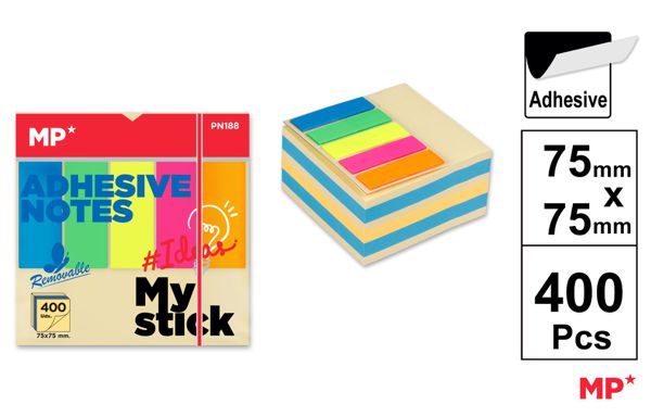NOTAS ADESIVAS 75X75MM 400 PAGINAS
