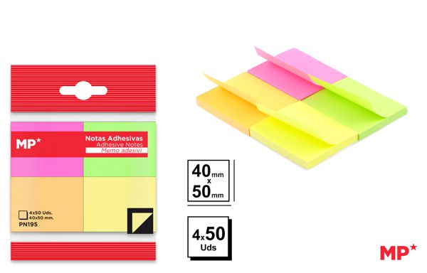 NOTAS ADESIVAS 40X50MM 4X50 PAGINAS