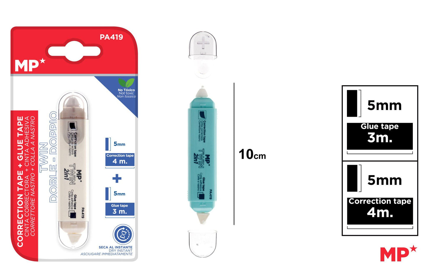 CORRECTOR FITA 5MMX4M + FITA ADEHSIVA 5MMX3M