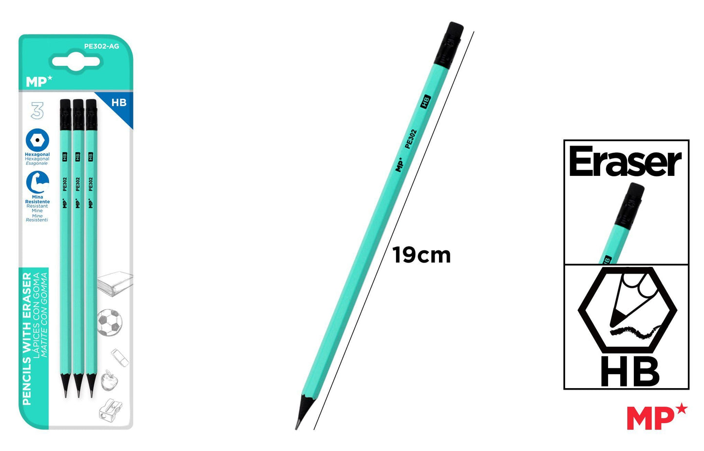 COLORS BLISTER DE 3 LAPICEROS HB 3