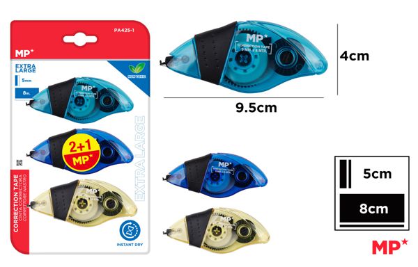 CORRETOR FITA 5MMX8M 3UDS