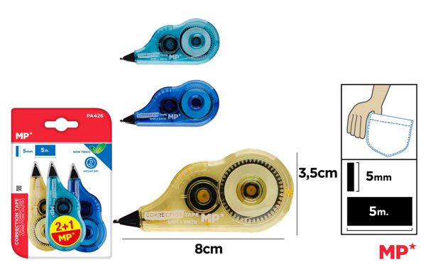 CORRETOR FITA 5MM*5M PACK