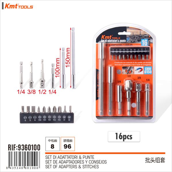 Conjunto Chaves E Pontas 16pcs