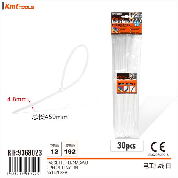 Abracadeiras Branco 4.8*450mm/30pcs