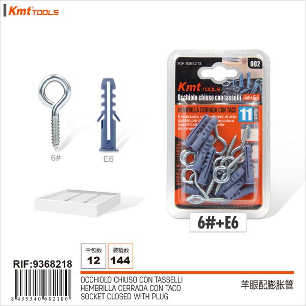 Gancho Fechado c/Bucha 6#E6 11pcs