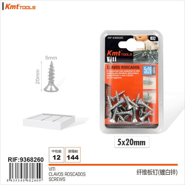 Parafuso 5*20mm 22pcs