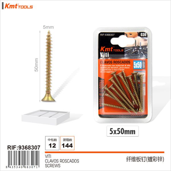 Parafuso 5*50mm 12pcs