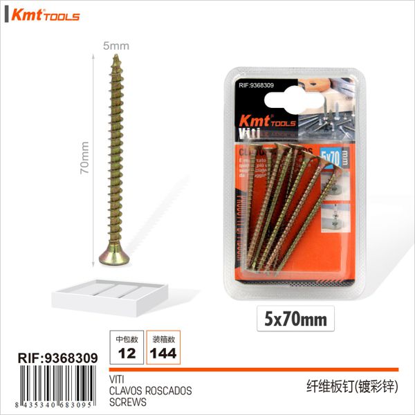 Parafuso 5*70mm 8pcs