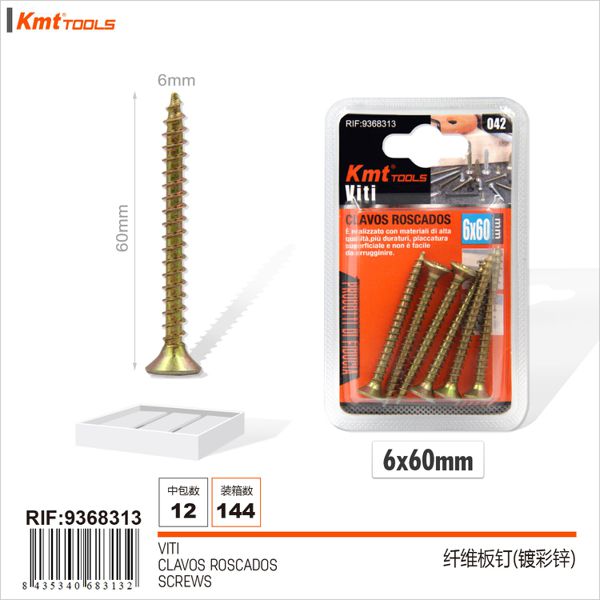 Parafuso 6*60mm 6pcs