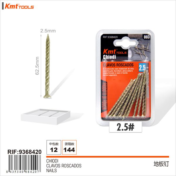 Pregos Roscados 2.5# 62.5mm