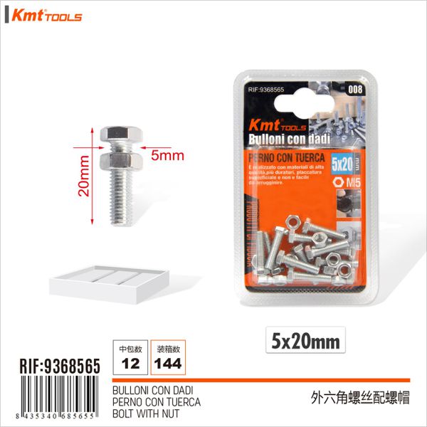 Parafusos Com Porcas 5*20mm M5 11pcs