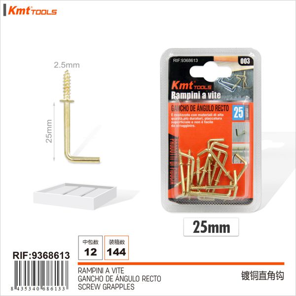 Gancho Em L 1 25mm 14pc