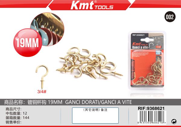 Gancho 19mm 20pcs
