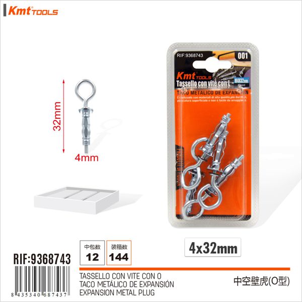 Bucha Metalico M4*32mm 4csp