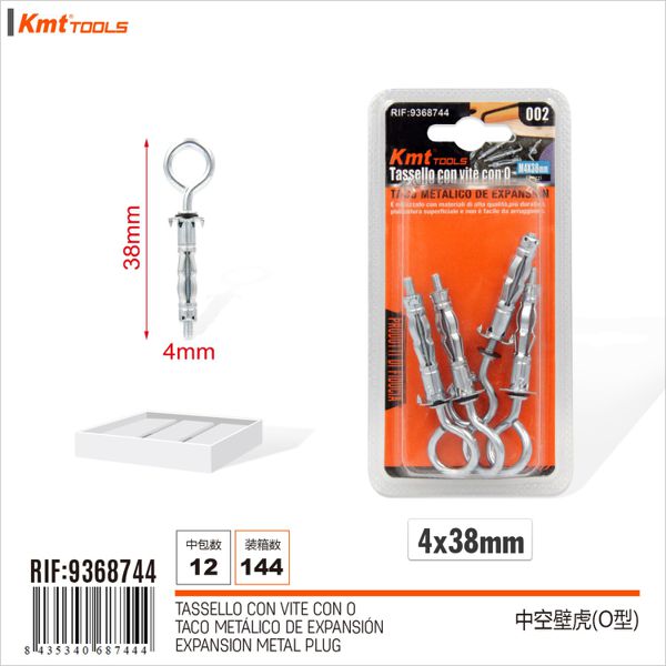 Bucha Metalico M4*38mm 4csp