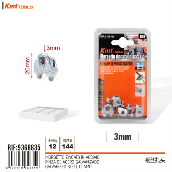 Abraçadeiras de Aço Galvanizado 3mm 4pcs