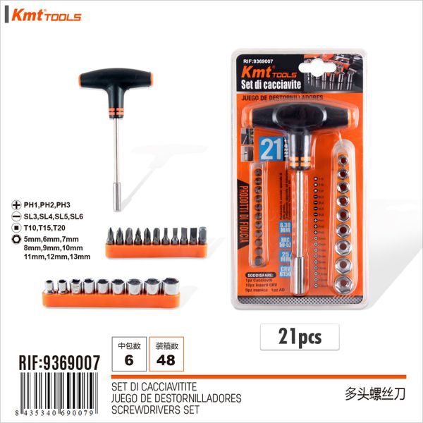 Chave de fenda multi-cabeça 21PCS