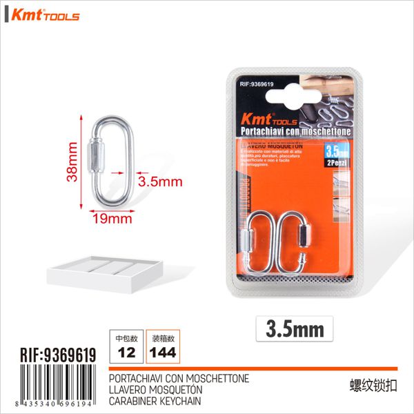 Mosquetao chaveiro 2pcs 3.5mm