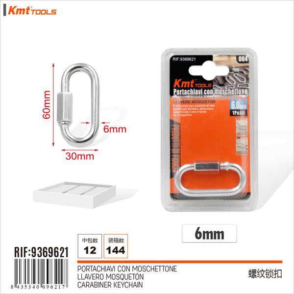 Mosquetao chaveiro 1pcs 6mm