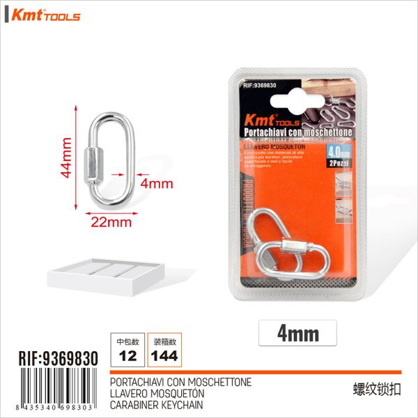 Mosquetao chaveiro 2pcs 4mm