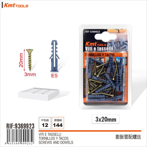 Parafuso com Bucha E5 3*20mm 28set