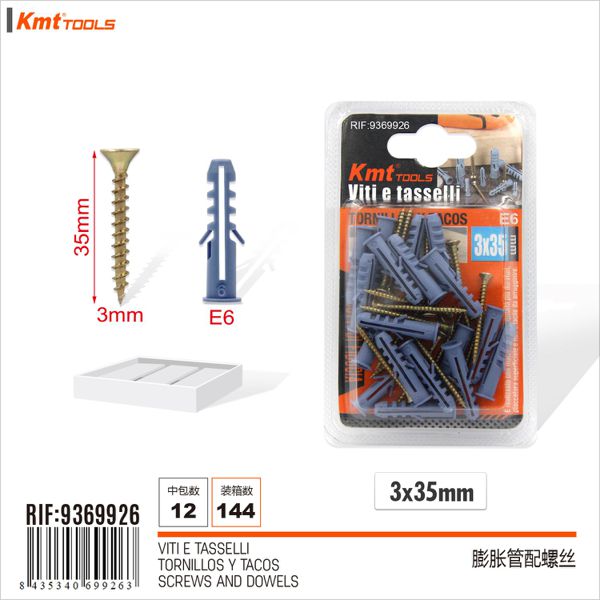 Parafuso com Bucha E6 3*35mm 18set