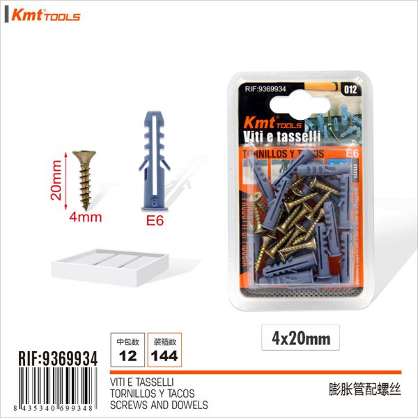 Parafuso com Bucha E6 4*20mm 20set