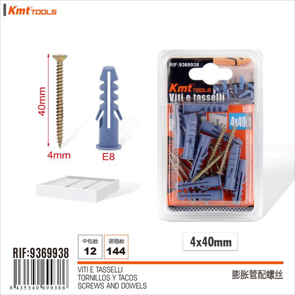 Parafuso com Bucha E8 4*40mm 10set