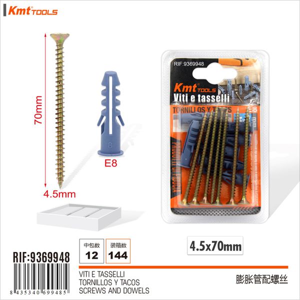 Parafuso com Bucha E8 5*20mm 12set