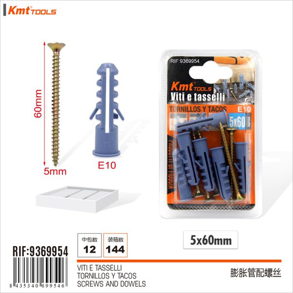 Parafuso com Bucha E10 5*60mm