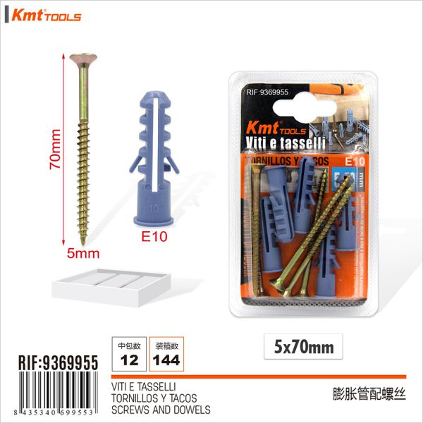 Parafuso com Bucha E10 5*70mm 5set