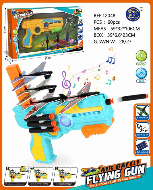 PISTOLA DE AVIÕES C/ LUZ E SOM