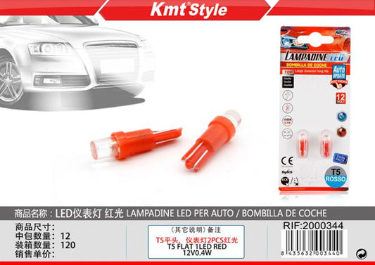 Lampadas de LED para Carro 2pcs Vermelho