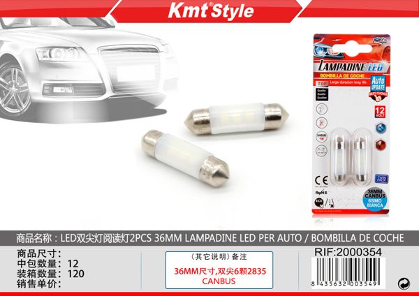 Lampadas de LED para Carro 2pcs 36mm