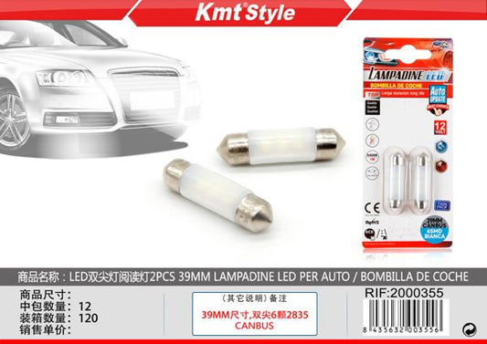 Lampadas de LED para Carro 2pcs 39mm